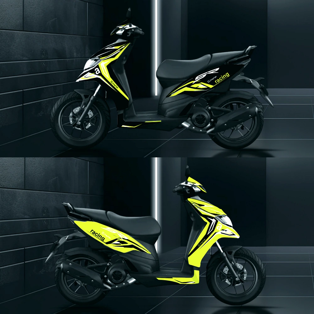 Dual Tone Italian Edition Full Body Sticker Compatible with Aprilia SR 160/175 | Made in Premium Gloss Vinyl with FPF (Fade Protection Film), Waterproof, Precut Sticker, Pack of 1 Compatible with Both Side